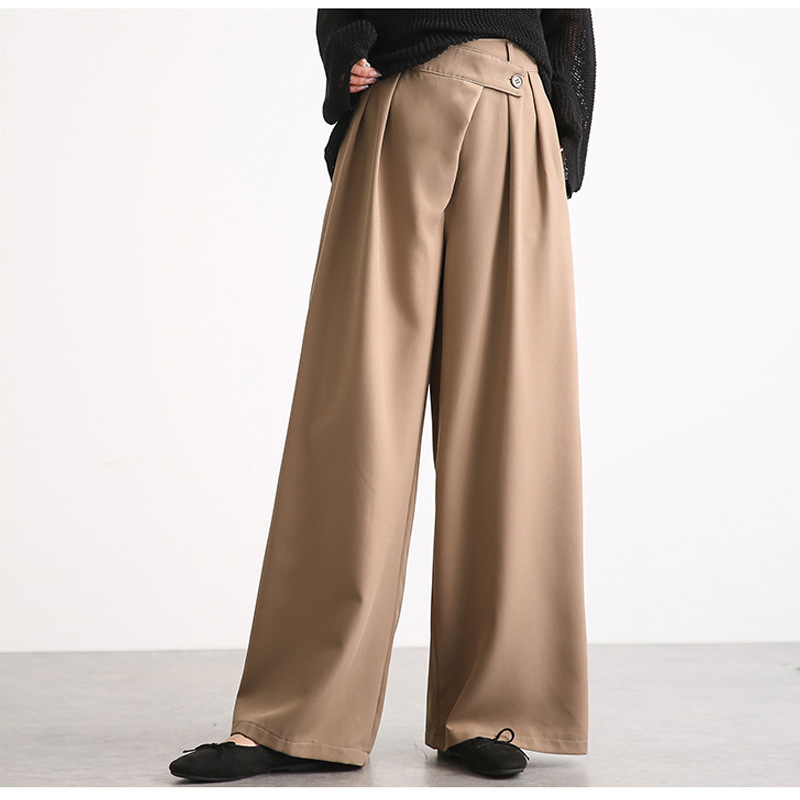 High-Waisted Wide-Leg Pants With Belted Detail