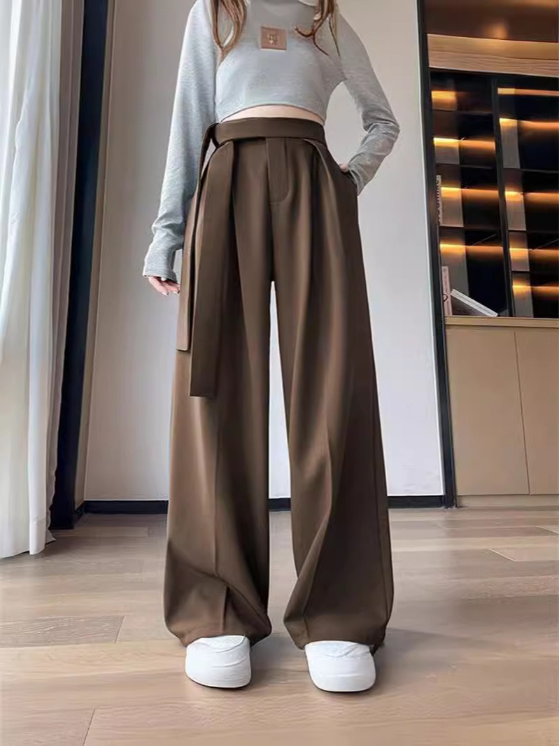Casual Irregular High Waist Wide Leg Pants