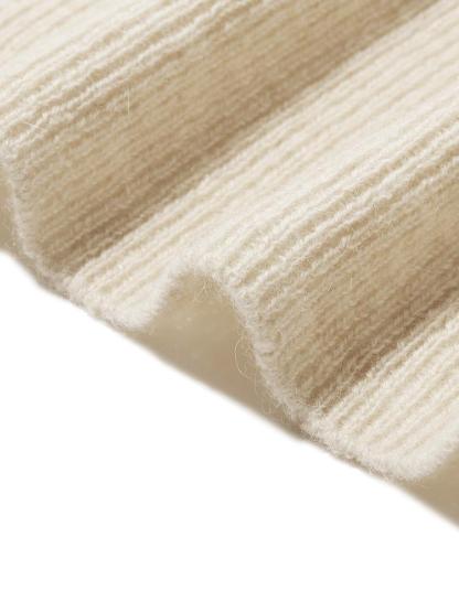 Beige Seamless Cashmere Cardigan