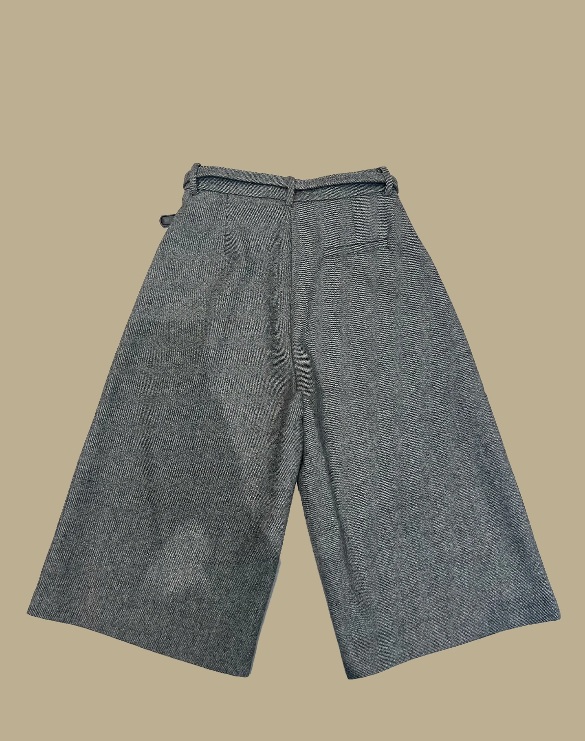 Minimalist Wool Blend Relaxed Fit Winter Pants