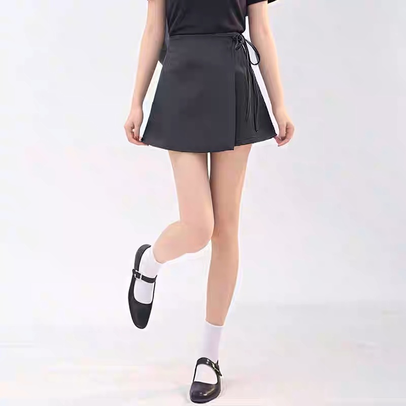 Wrap Mini Skirt with Tie Detail