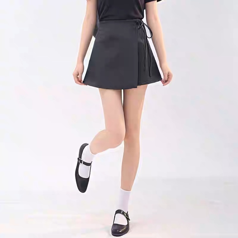 Wrap Mini Skirt with Tie Detail