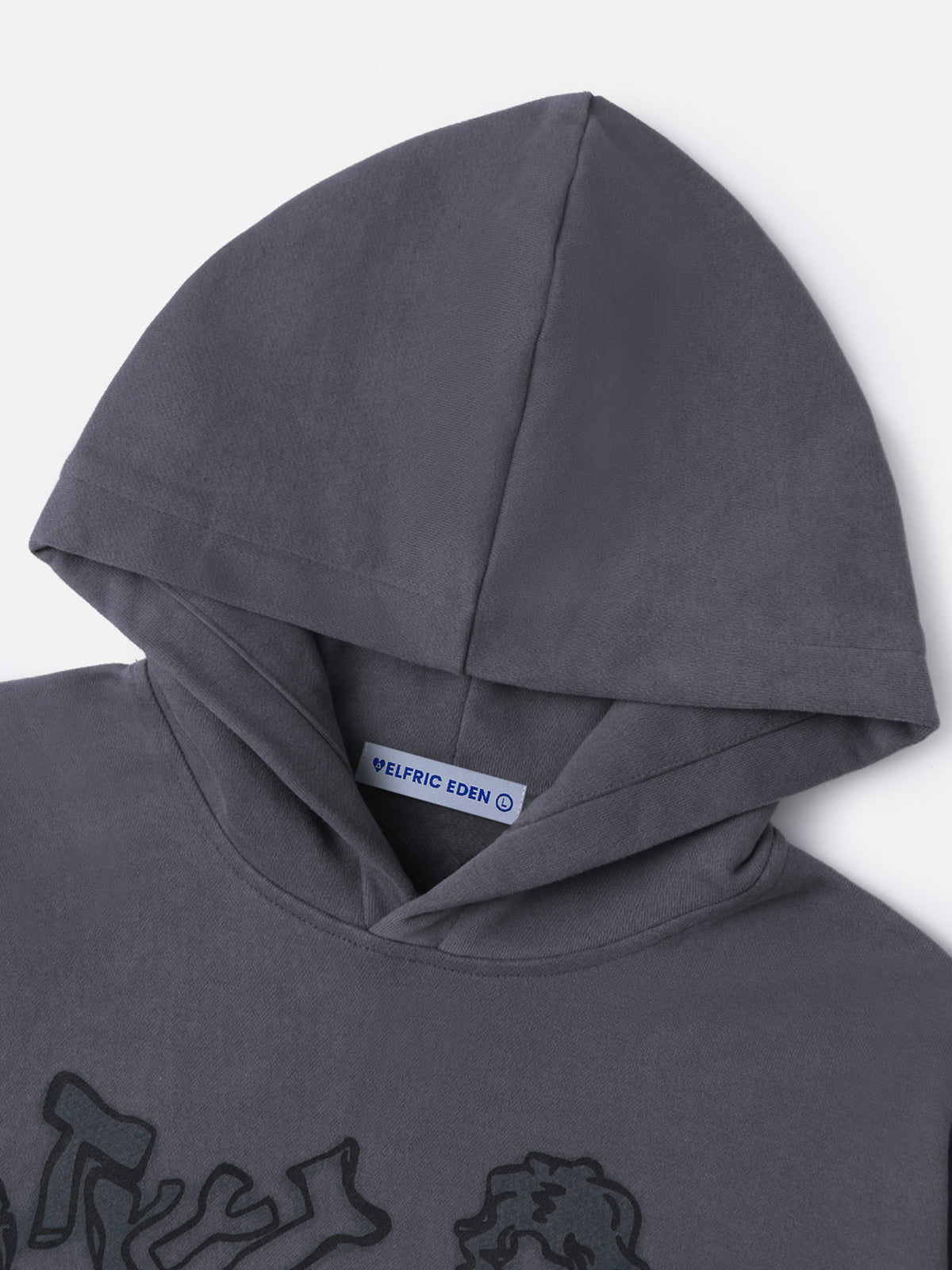 Cartoon Line Character Print Hoodie