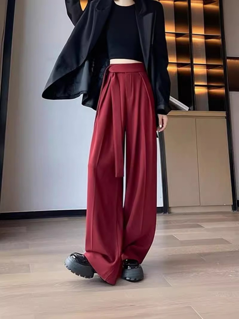 Casual Irregular High Waist Wide Leg Pants