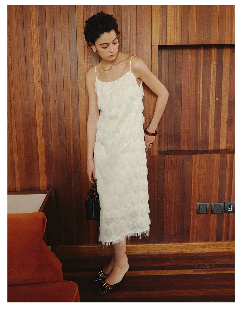 Gentle temperament, loose and thin, French slip dress