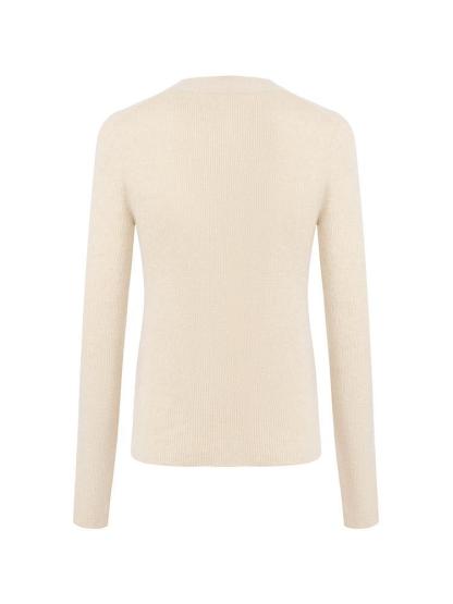 Beige Seamless Cashmere Cardigan