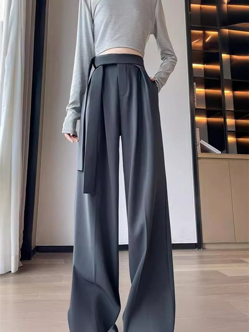 Casual Irregular High Waist Wide Leg Pants
