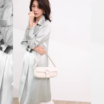 Triacetate Lapel Trench Coat