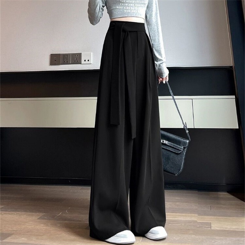 Casual Irregular High Waist Wide Leg Pants