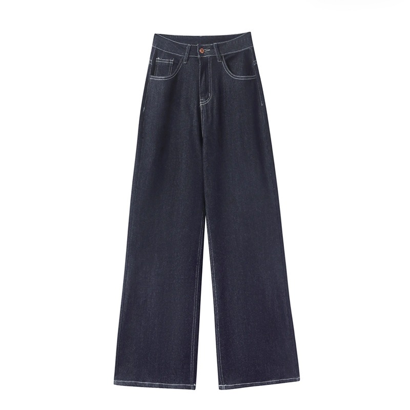 High-Waist Wide Leg Denim Jeans for Women | Comfortable Casual Style