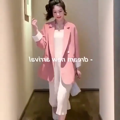 Double-breasted Casual Loose Women's Suit
