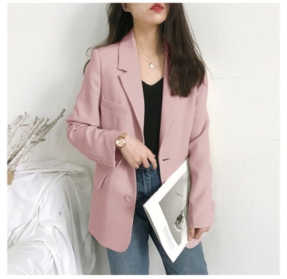 Milky White Korean Version of Casual Versatile High-end Thin Suit