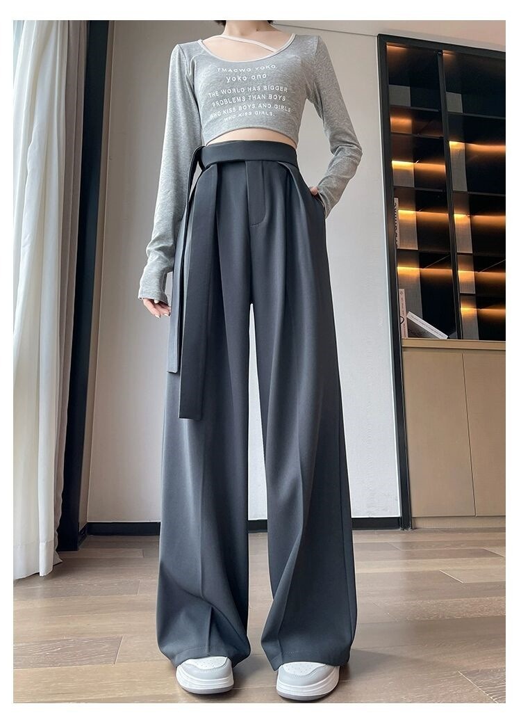 Casual Irregular High Waist Wide Leg Pants