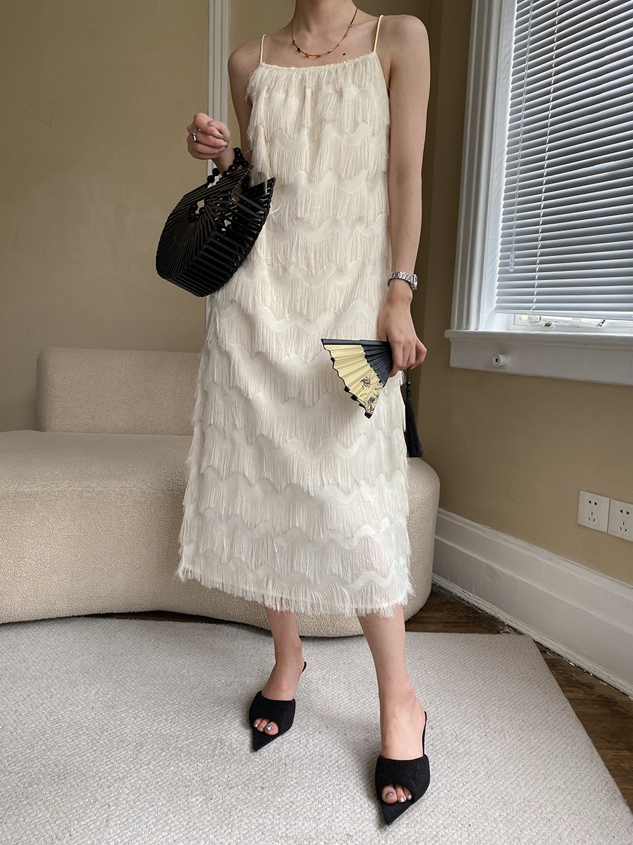 Gentle temperament, loose and thin, French slip dress