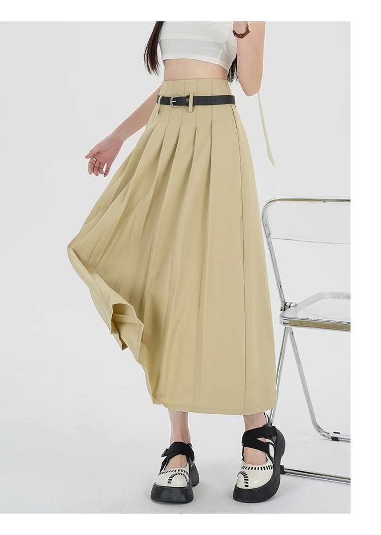 Summer New Balloon Skirt Fashion Casual Simple Solid Color Paired High