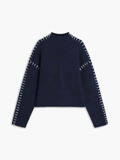 Shift The Focus Oversized Mock Neck Sweater