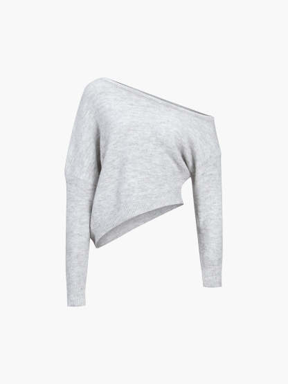 One Shoulder Asymmetric Sweater