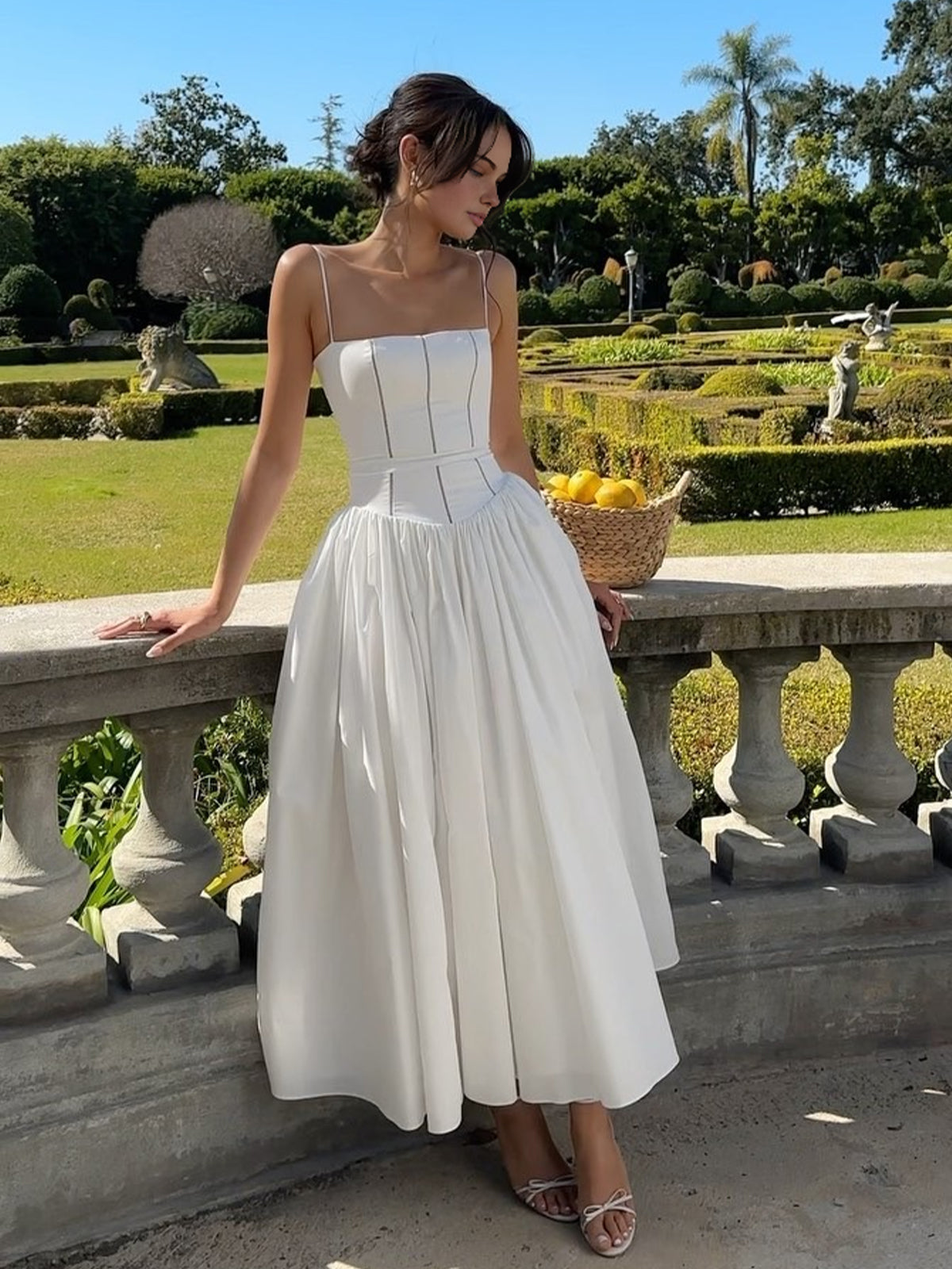 Serendipity Frenchy Flowy Long Dress-J.ING