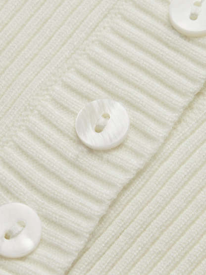 Crew Neck Long Sleeve Cardigan