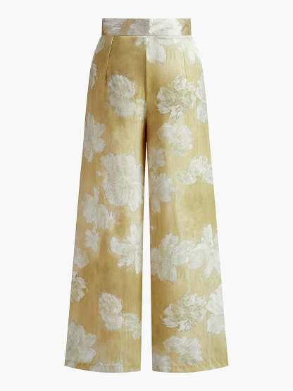 Romance Floral Printed Shirt and Straight Pants set