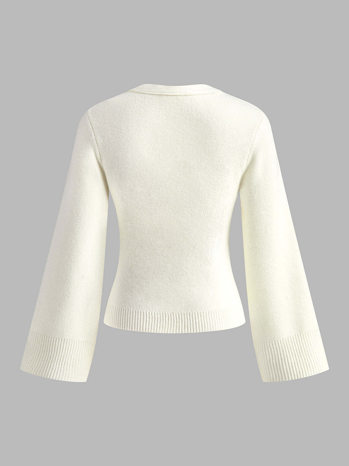 V-Neck Split Button Cardigan