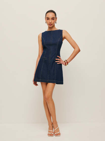 Sleeveless Denim Dress