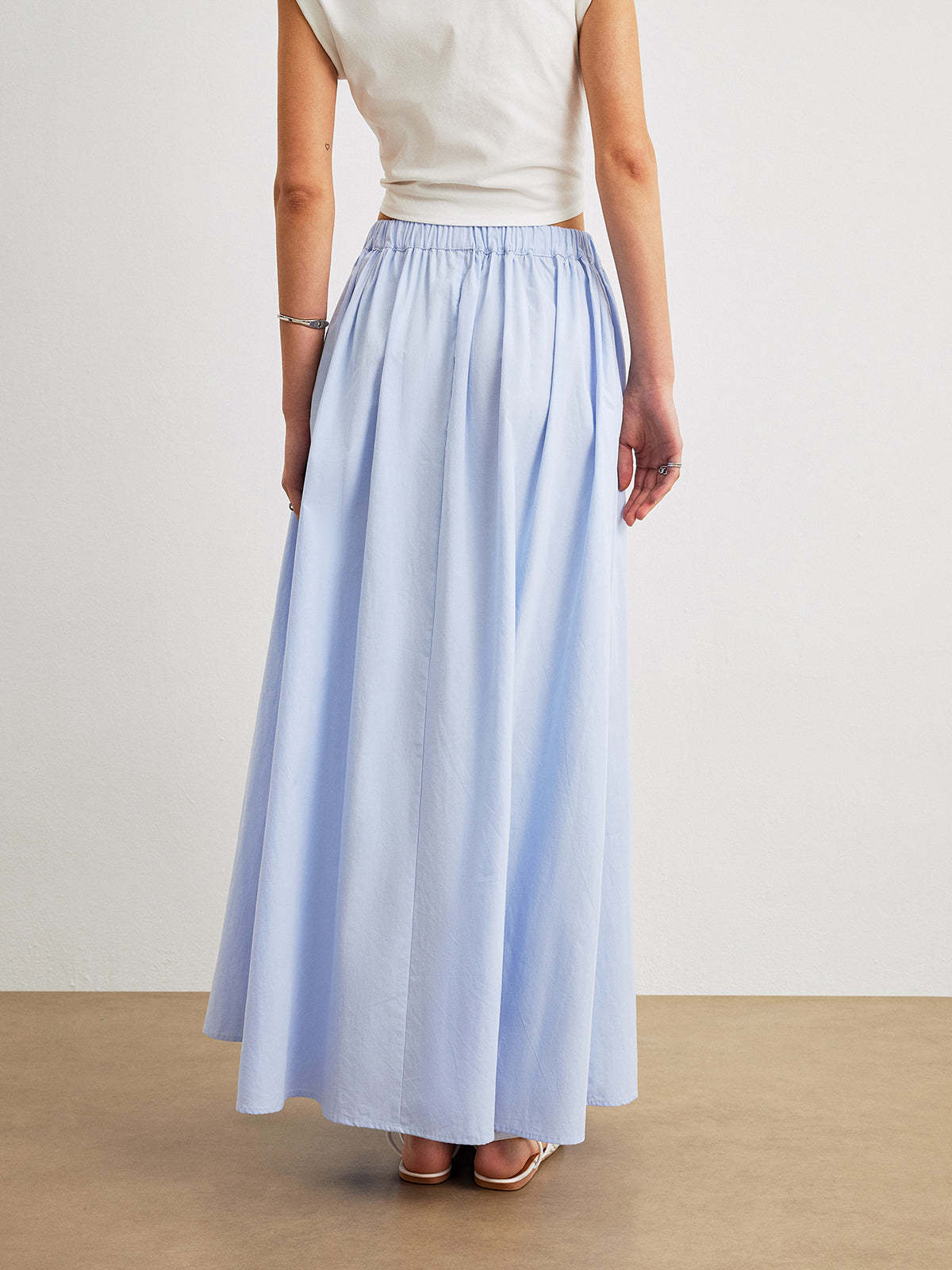 Cotton A-Line Skirt With Pockets