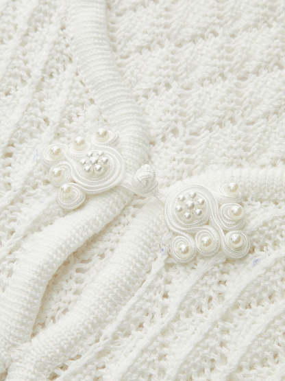 Sheer Knit Sweater Dress with Cut-Out Detail