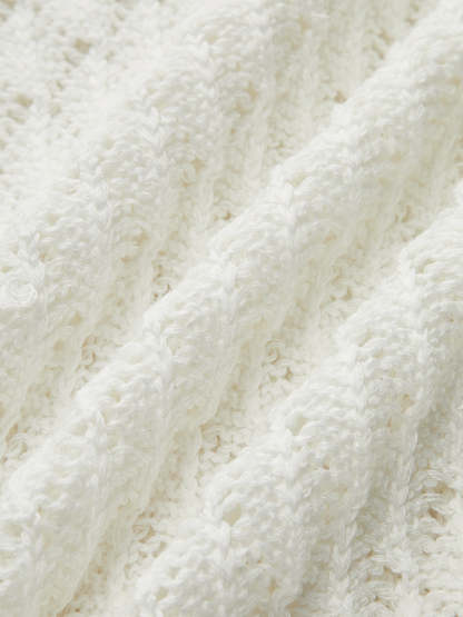 Sheer Knit Sweater Dress with Cut-Out Detail