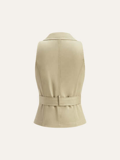 Belted Sleeveless Vest