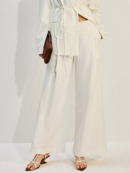 Tailored Suit and Wide-Leg Pants Set