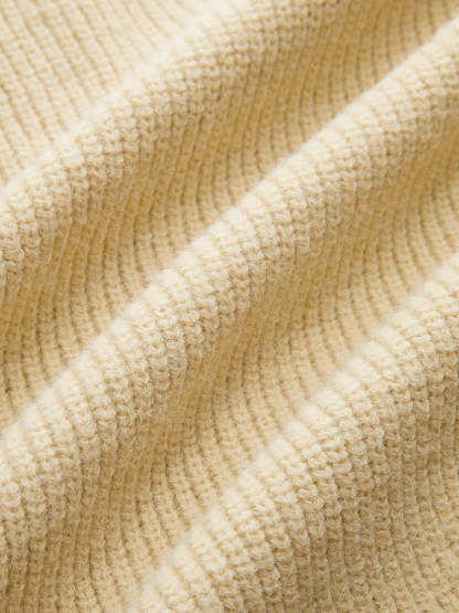 Denim Panel Button Knit Cardigan