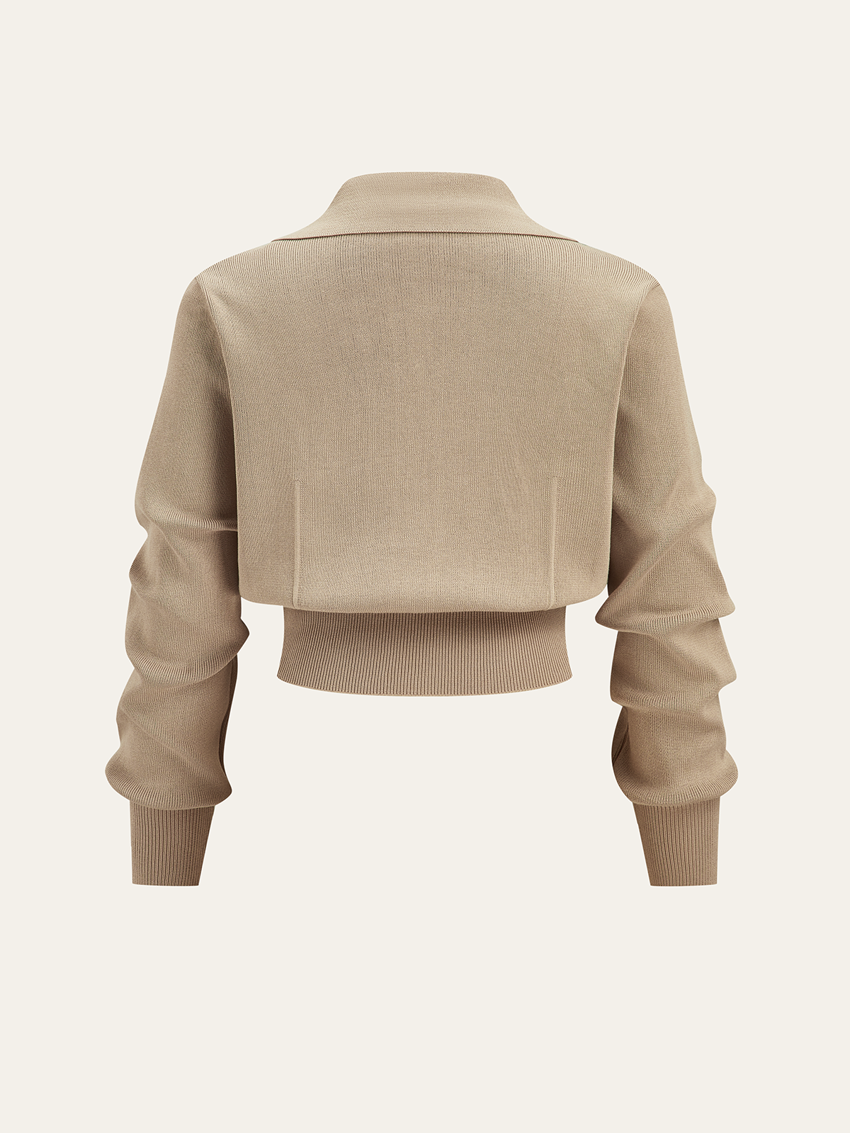 Metal Button Collared Cardigan and Midi Skirt Set