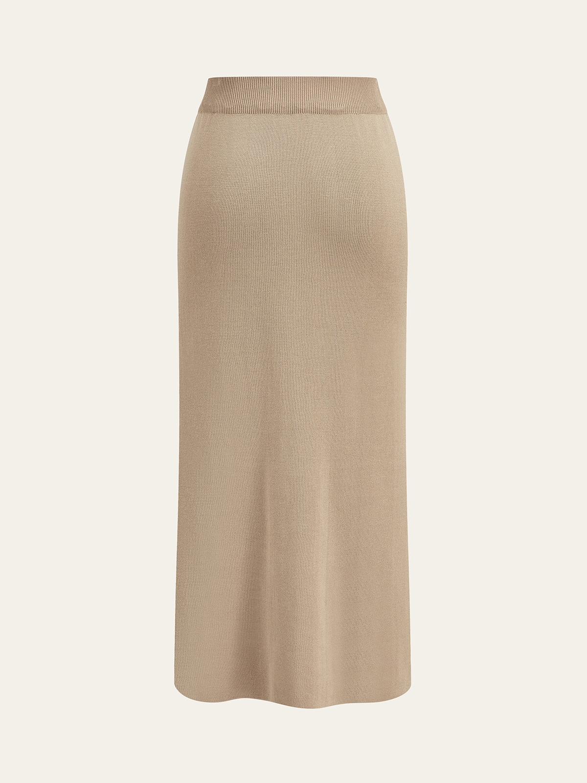 Metal Button Collared Cardigan and Midi Skirt Set