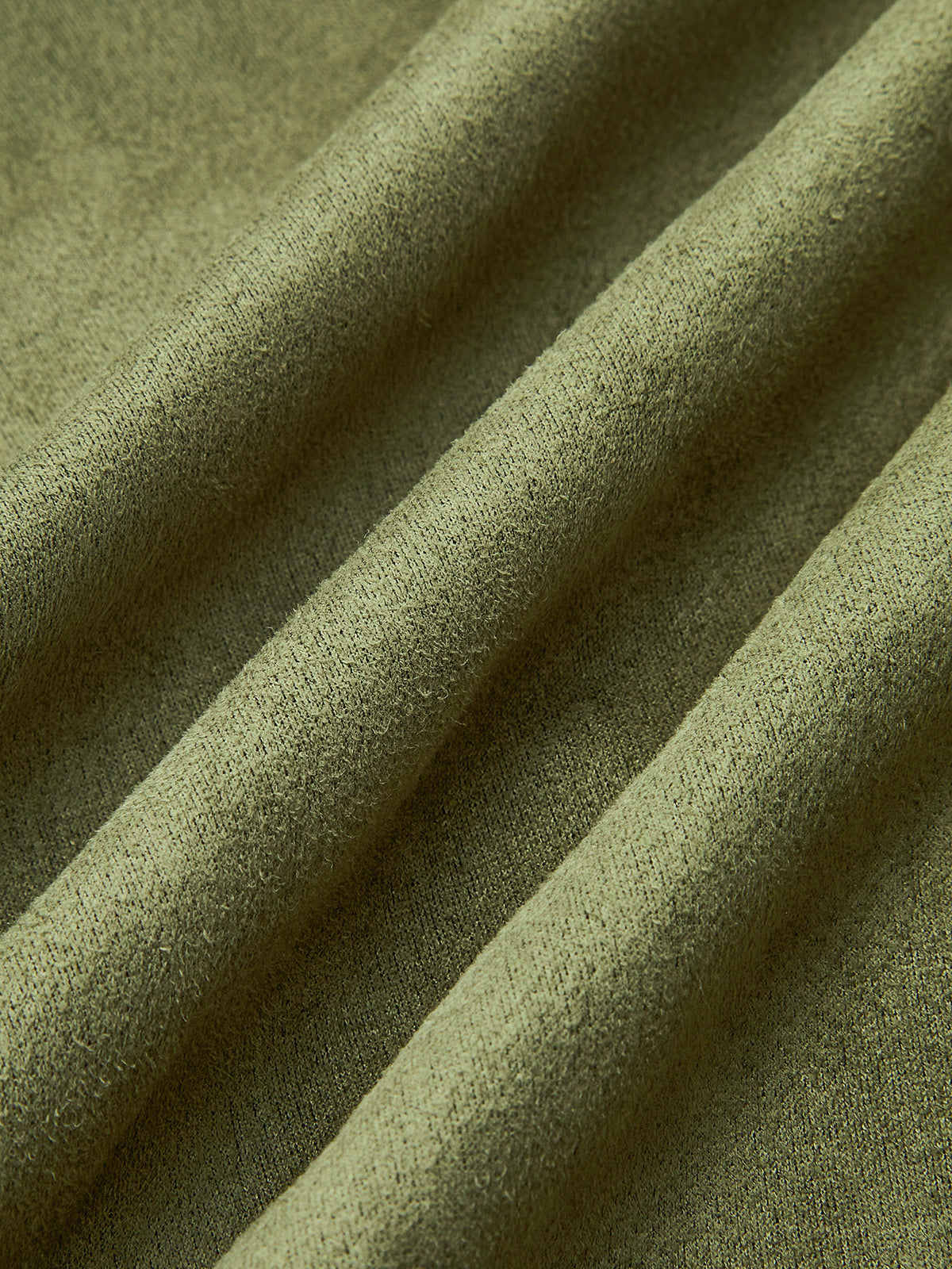 Suede Effect Zip-Up Collared Jacket