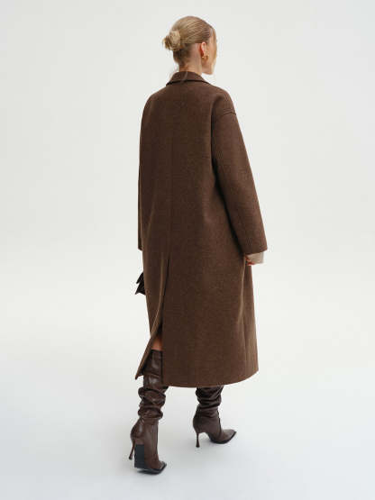 Oversized Tweed Long Coat