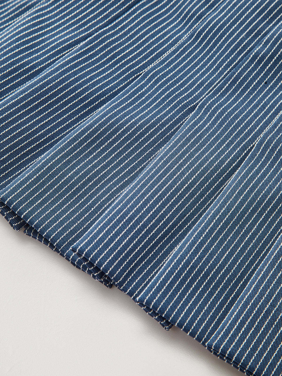 Striped Tie-Front V-Neck Peplum Blouse