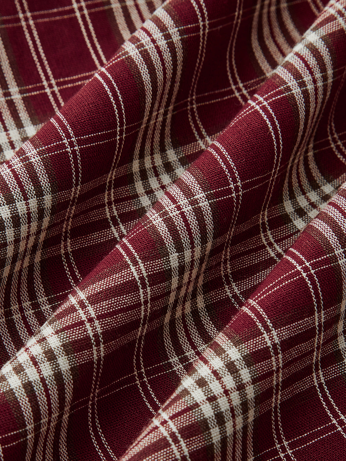 Faux Leather Panel Asymmetric Plaid Midi Skirt