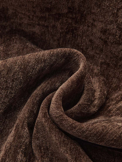 Mid-Waist Velvet Wide-Leg Pants