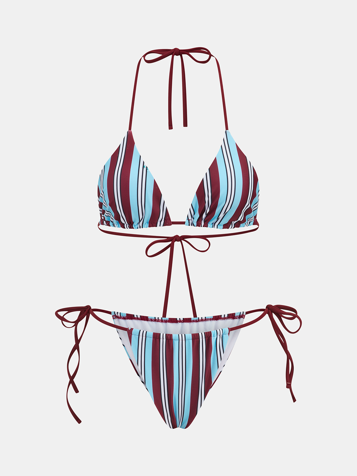 Stripe Triangle Bikini Set