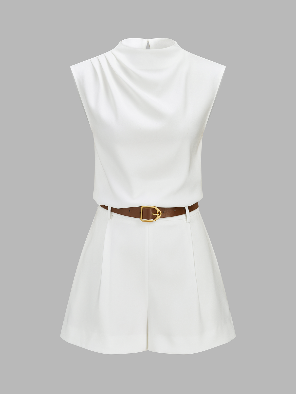Draped Sleeveless Top &  Shorts Set