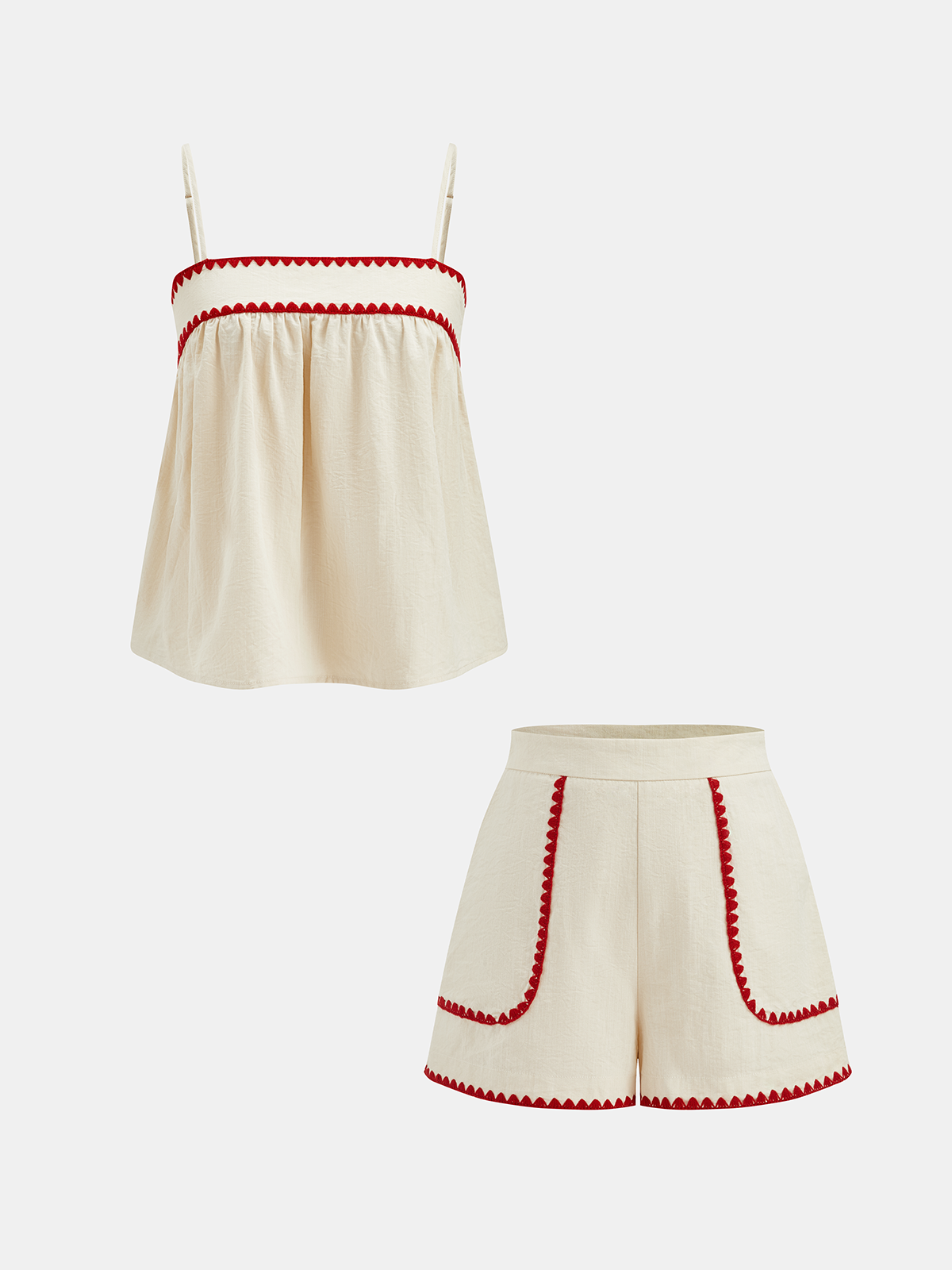  Wave Edge Cami Top & Shorts Set