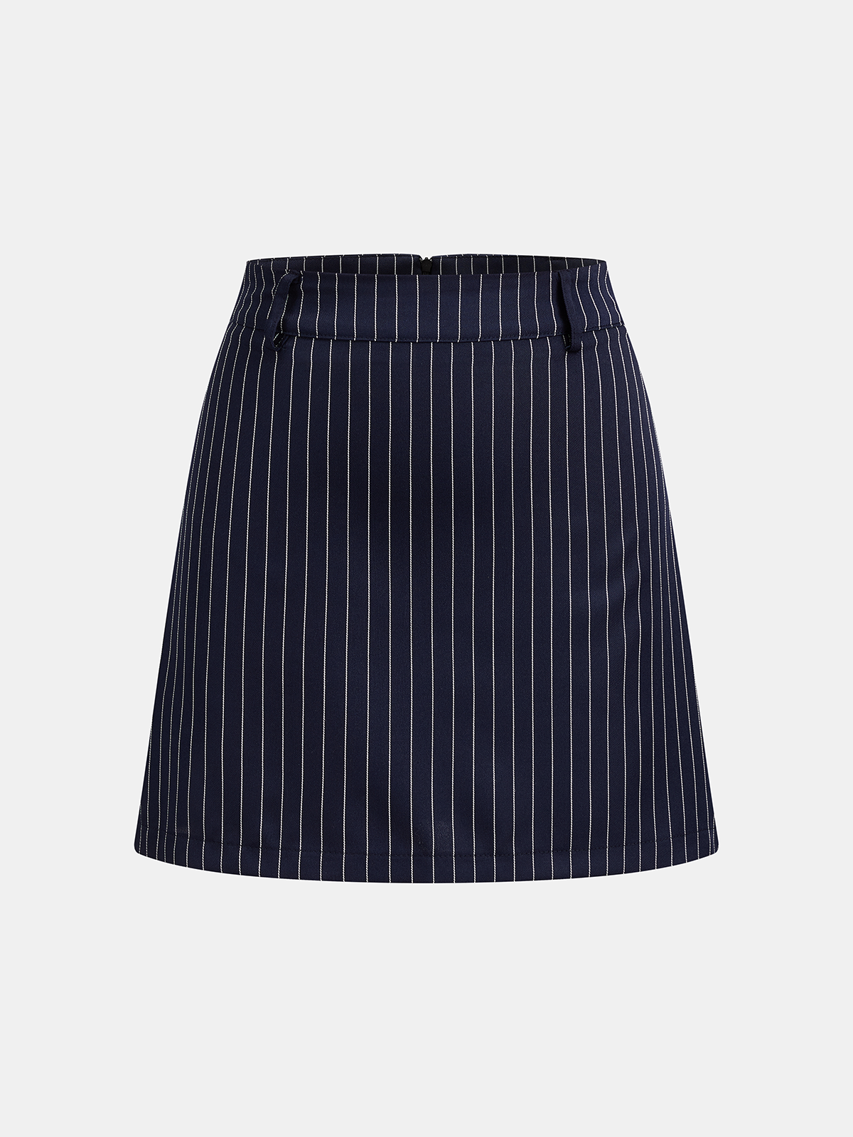 Pinstripe Bow‑Tie Blazer Mini Skirt Two‑Piece Set
