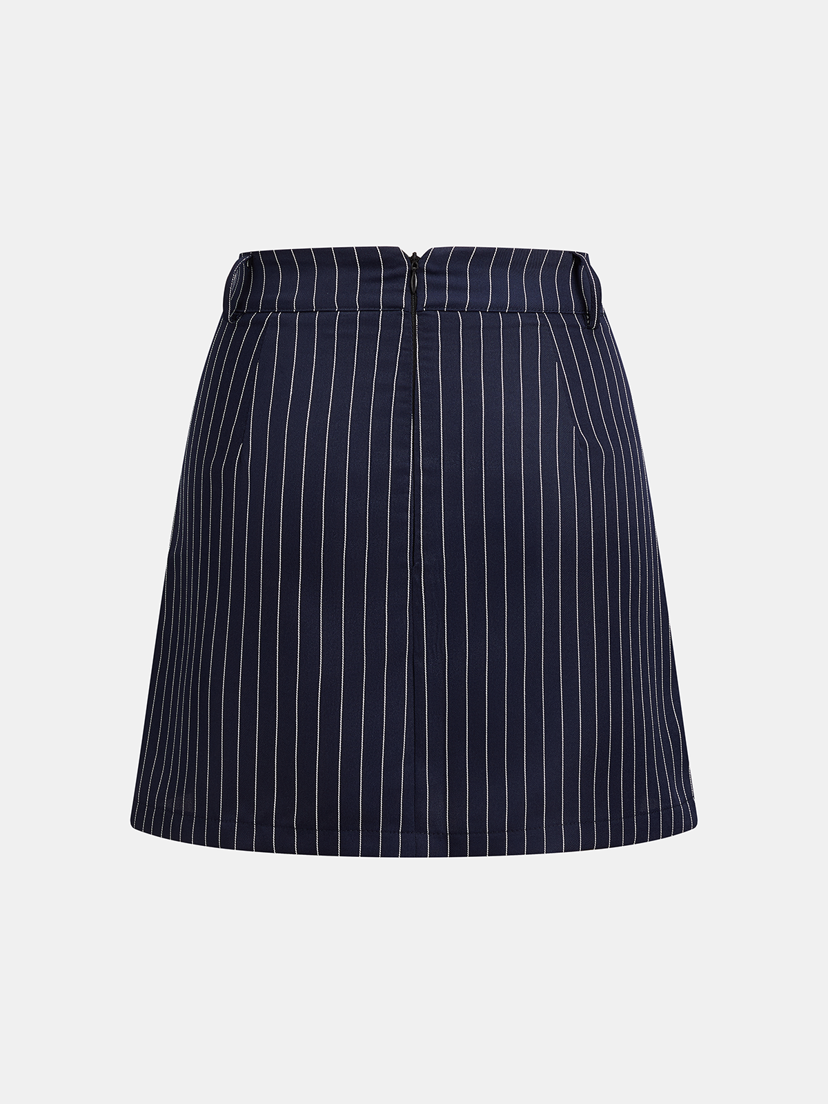 Pinstripe Bow‑Tie Blazer Mini Skirt Two‑Piece Set