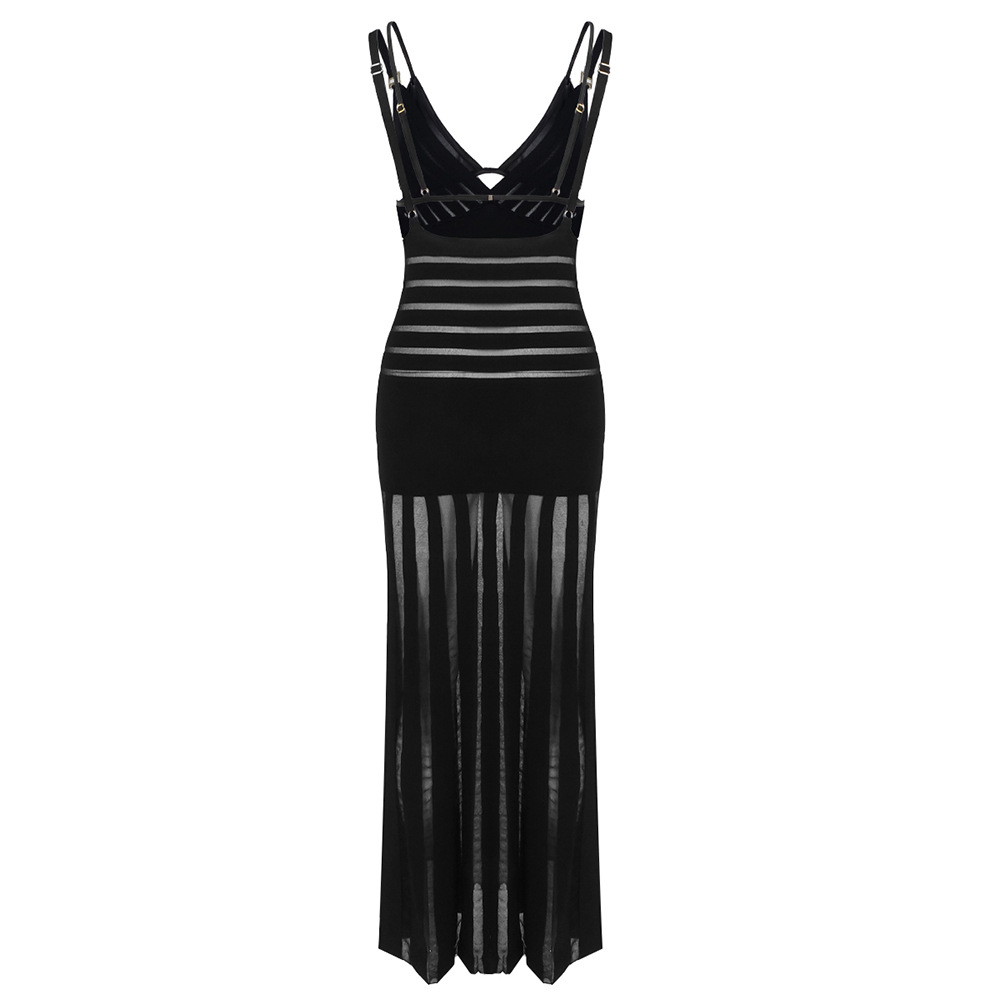 Striped Knit Cami Midi Dress