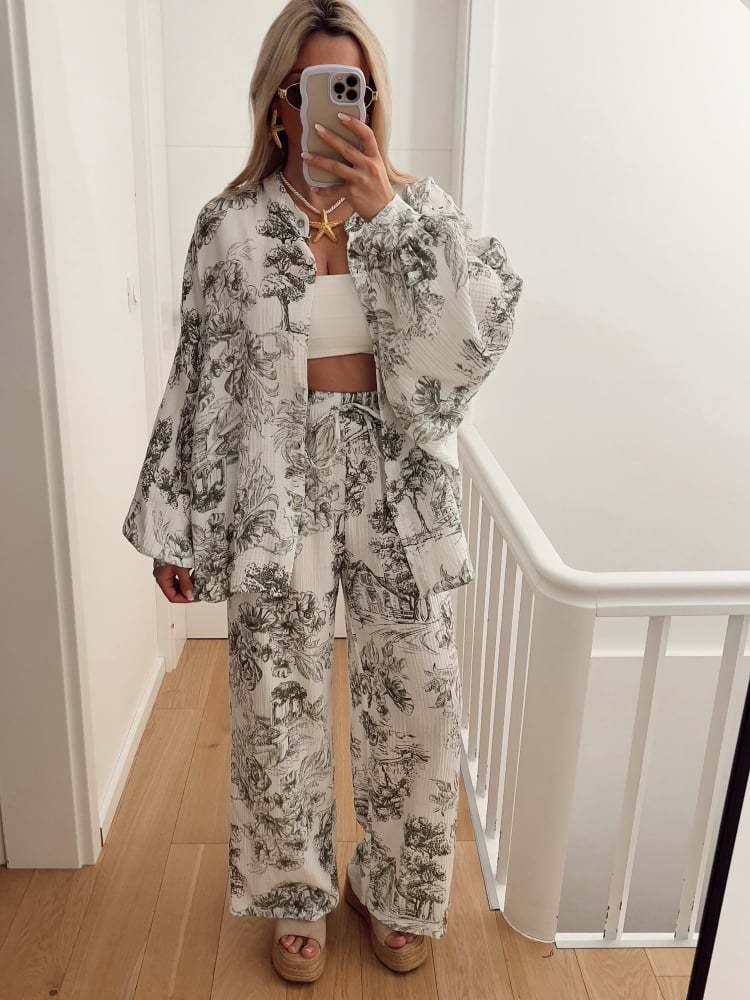 Floral Print Two-Piece Set
