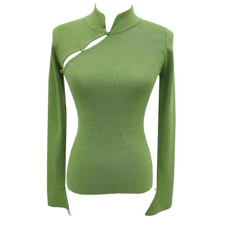 Plain Cutout Skinny Sweater