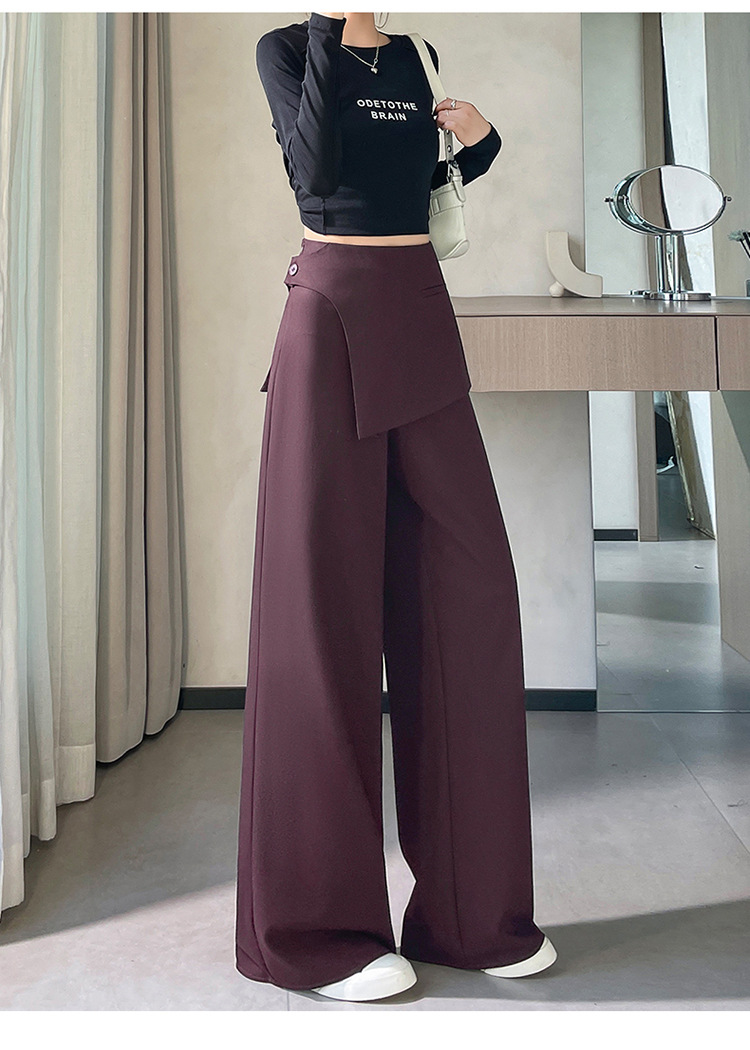 Wrap Overlay Wide Leg Pants