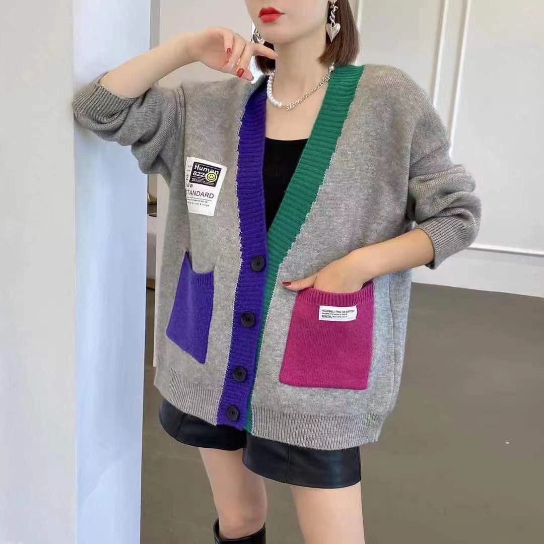 2023 Autumn And Winter New Fashion Foreign Air Age Reduction Knitted Cardigan