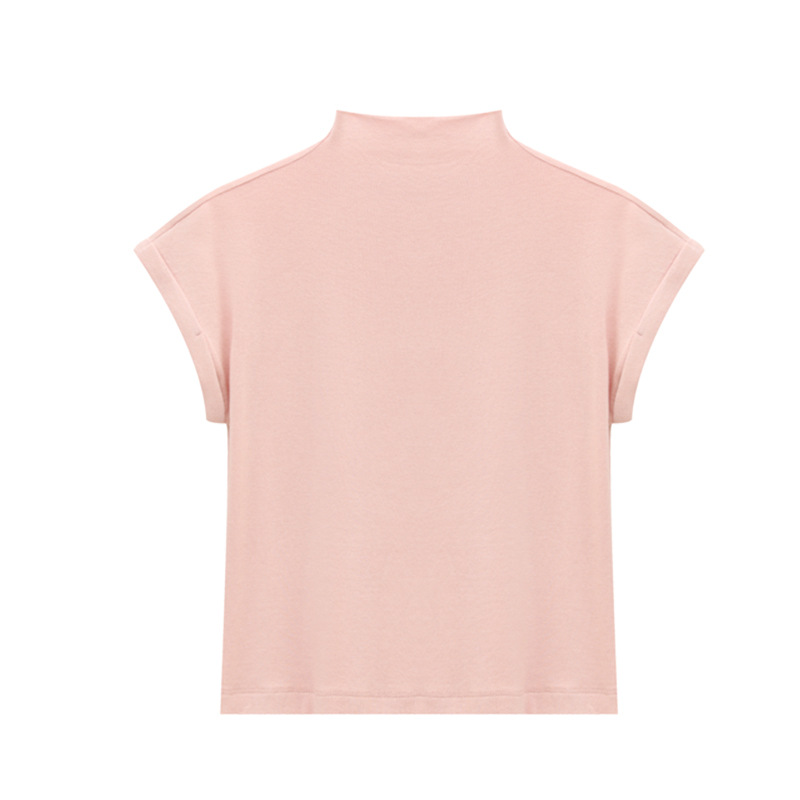 Half Turtleneck Slim Fit Short Sleeve T-Shirt